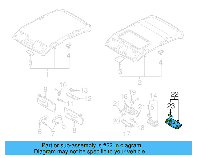 Interior Lamp 3B0-947-291-B-95T - View 48