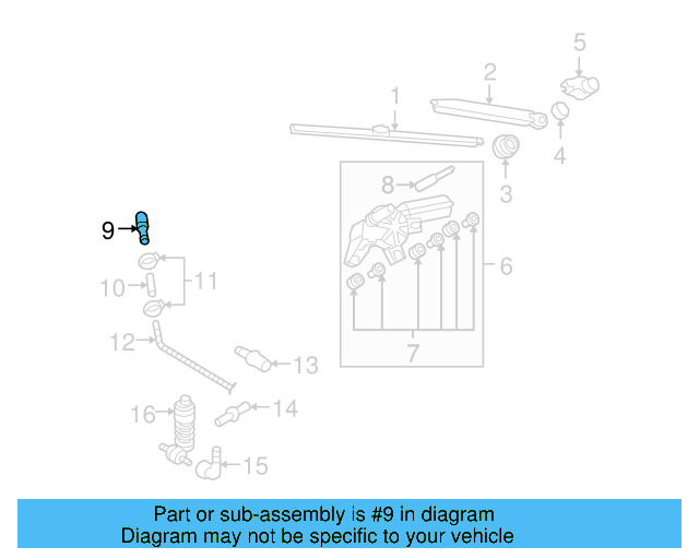 Washer Hose Elbow 3B0-955-665-C - View 118