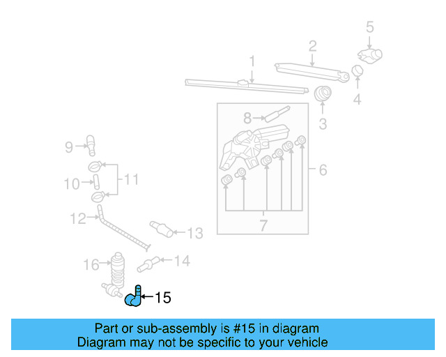 Washer Hose Elbow 3B0-955-665-C - View 58