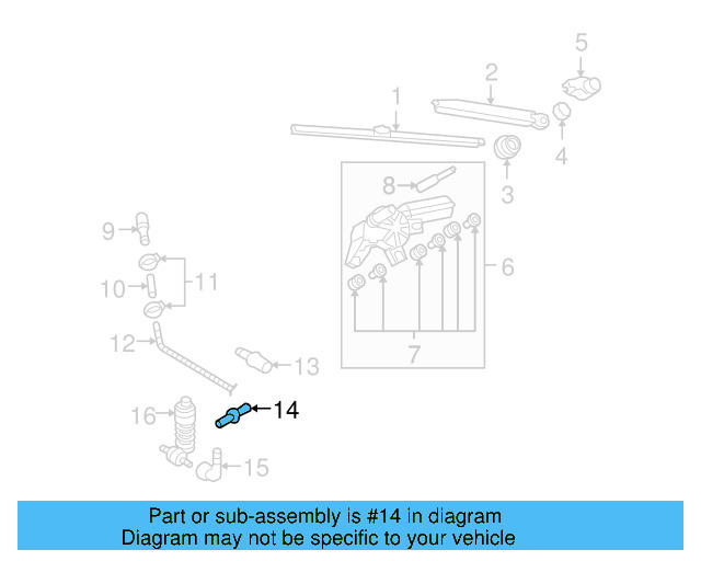 Washer Hose Elbow 3B0-955-665-C - View 139
