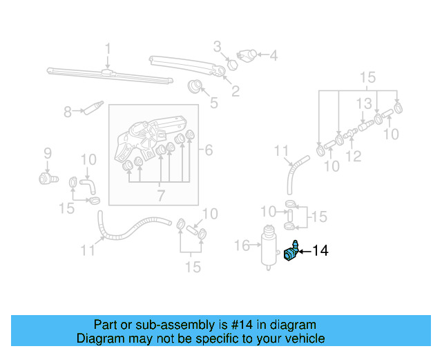 Washer Hose Elbow 3B0-955-665-C - View 155