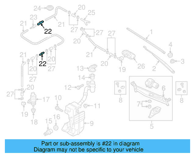 Washer Hose Elbow 3B0-955-665-C - View 46