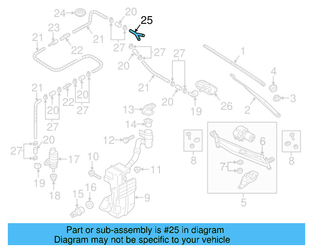 Washer Hose Elbow 3B0-955-665-C - View 10