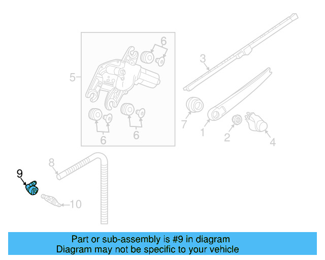 Washer Hose Elbow 3B0-955-665-C - View 120