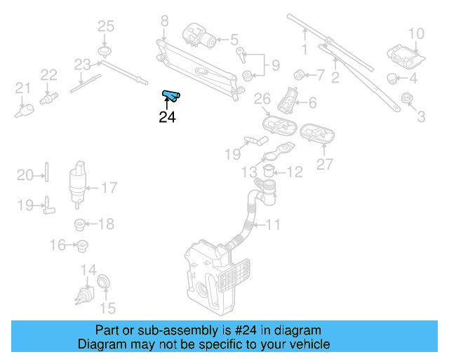 Washer Hose Elbow 3B0-955-665-C - View 88