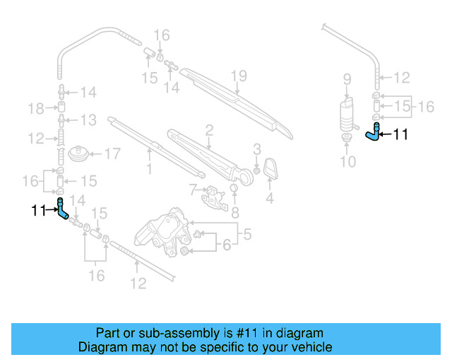 Washer Hose Elbow 3B0-955-665-C - View 74
