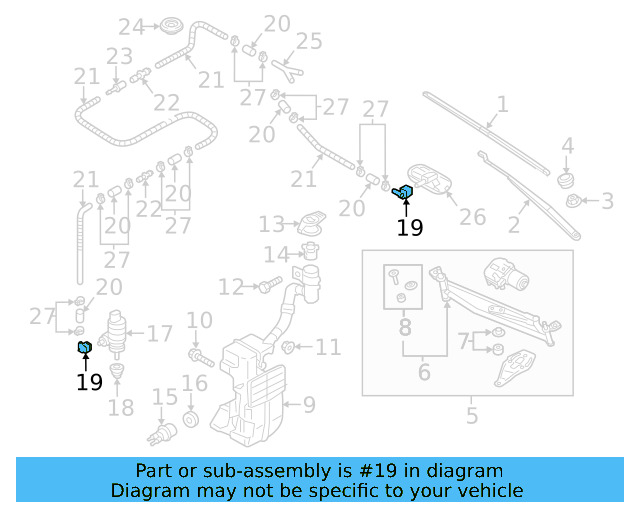 Washer Hose Elbow 3B0-955-665-C - View 5
