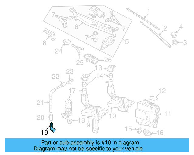Washer Hose Elbow 3B0-955-665-C - View 23