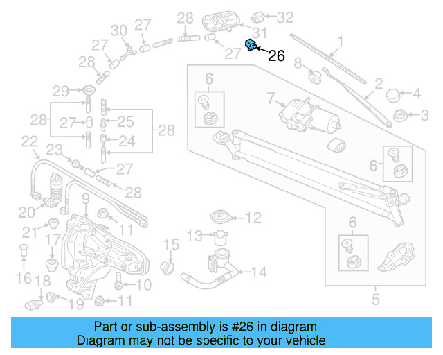 Washer Hose Elbow 3B0-955-665-C - View 55