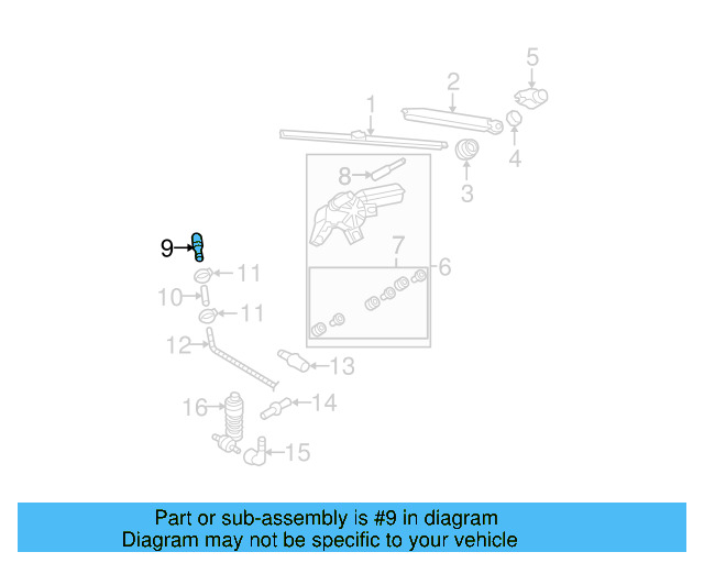 Washer Hose Elbow 3B0-955-665-C - View 99