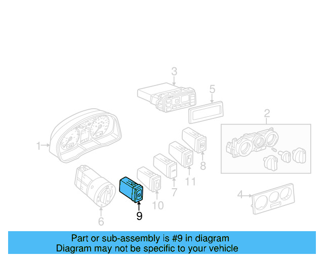 Defroster Switch 3B0-959-621-D-01C - View 12