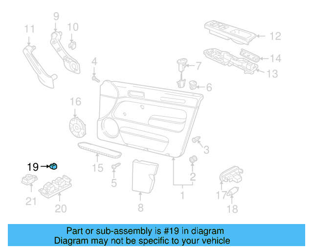Window Switch 3B0-959-855-B-01C - View 22