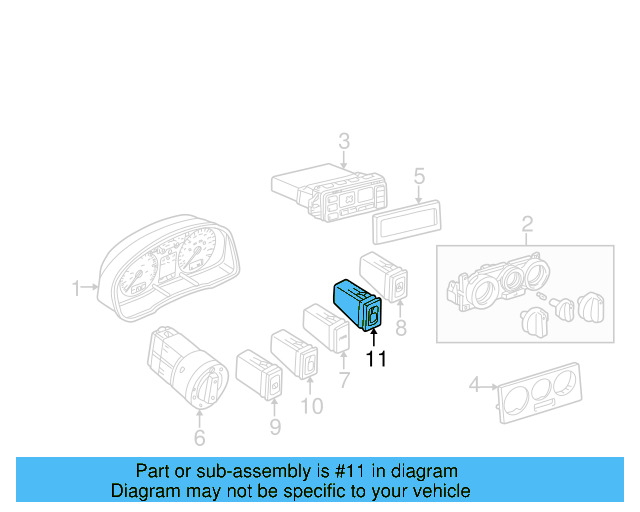 Seat Heat Switch 3B0-963-563-C-01C - View 4