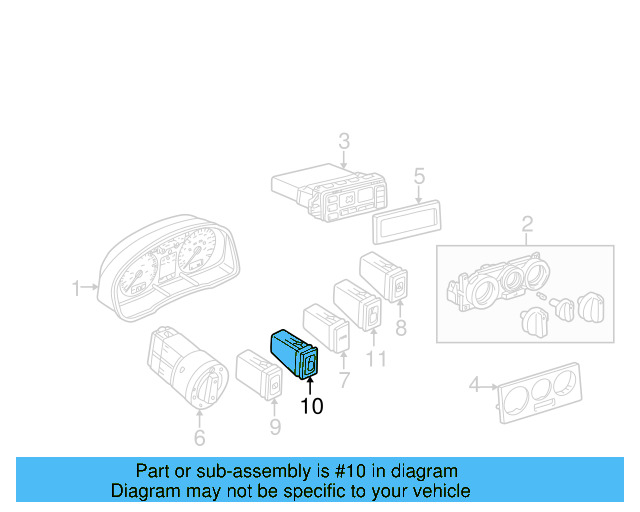 Seat Heat Switch 3B0-963-564-C-01C - View 8