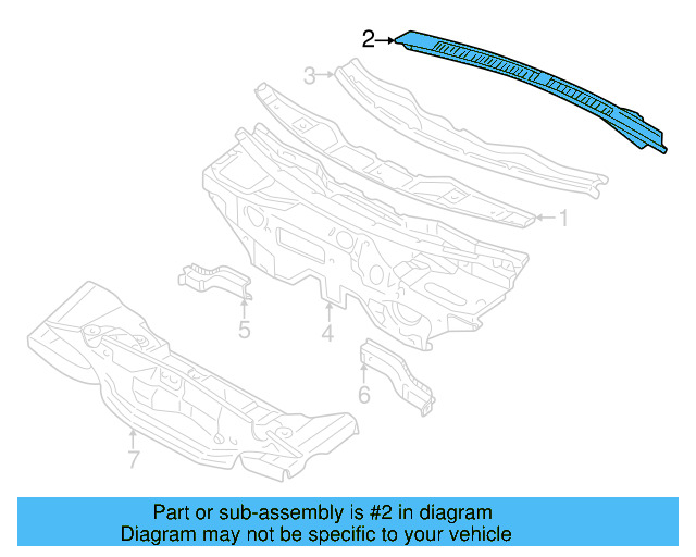 Water Deflector 3B1-819-415-C-B41 - View 2