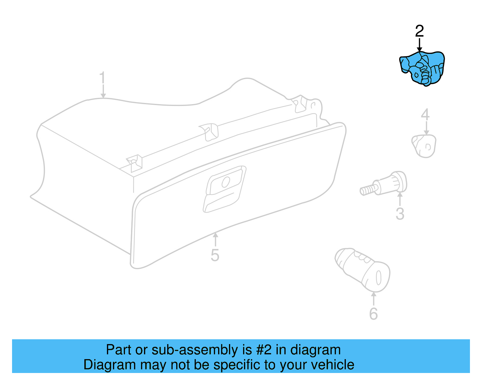 Glove Box Stop 3B1-858-309-B - View 10