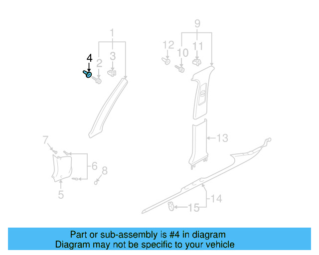 Kick Panel Trim 3B1-863-484-L-7H7 - View 3