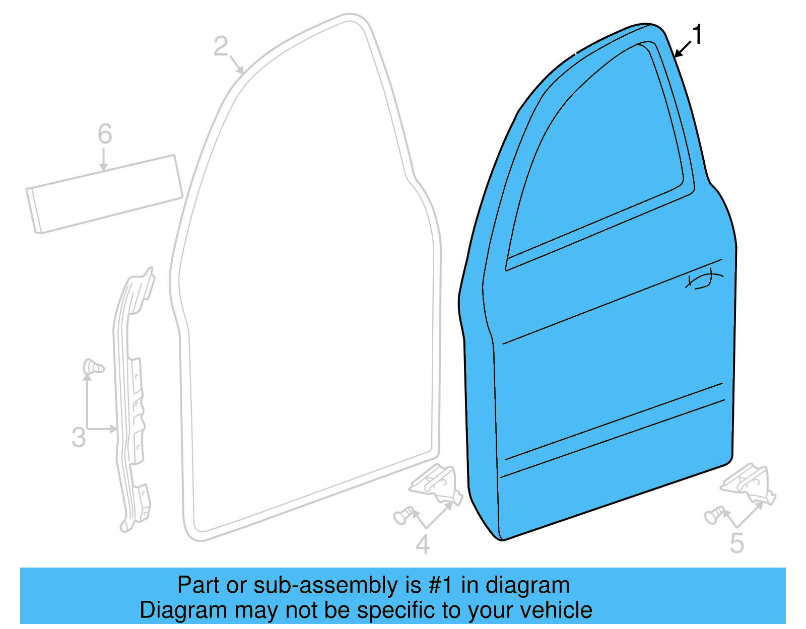 Door Shell 3B4831052AQ - View 4