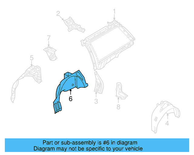 Inner Wheelhouse 3B5-803-423-A - View 12