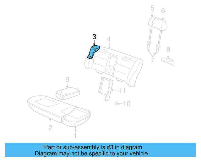 Seat Back Cover 3B0-885-805-GJ-RSF