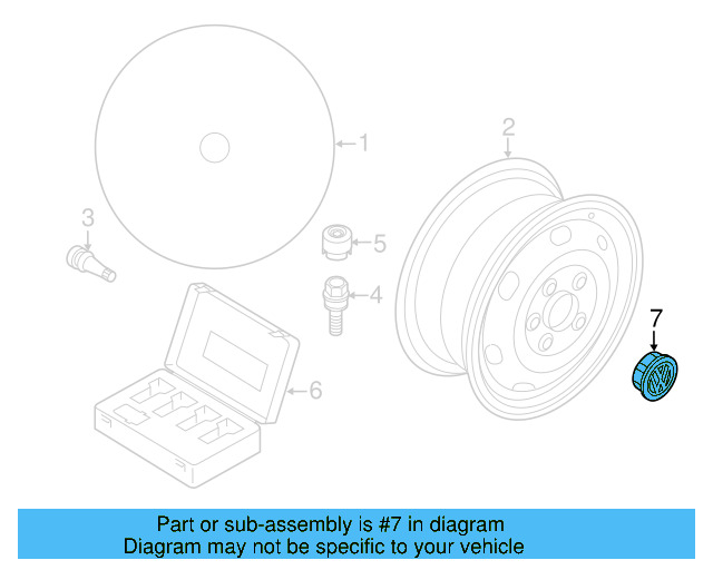 Alloy Wheel Center Cap 3B7-601-171-XRW - View 20