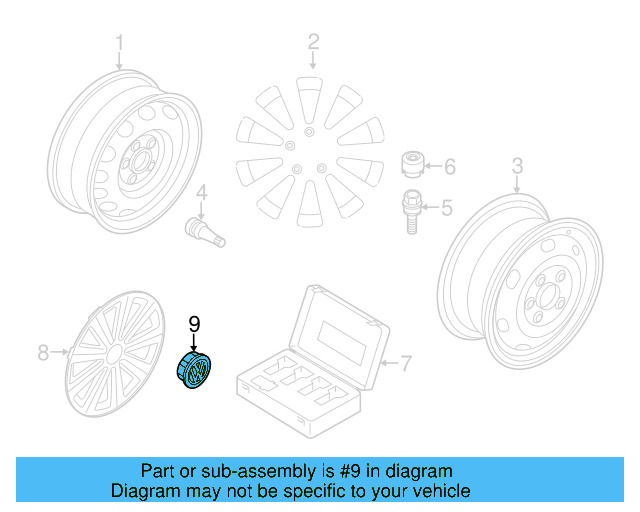 Alloy Wheel Center Cap 3B7-601-171-XRW - View 50