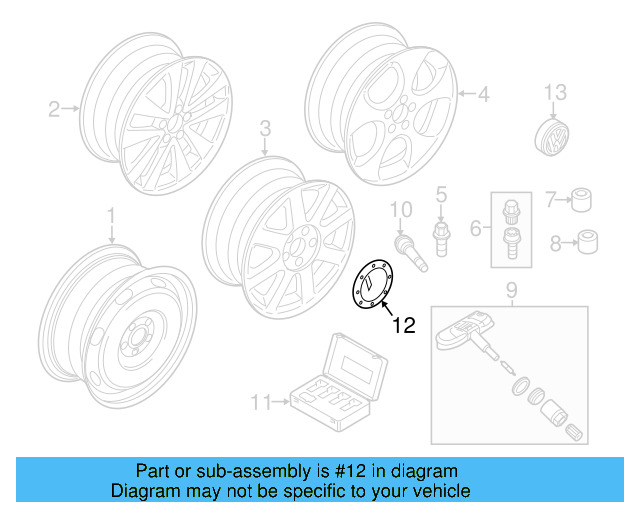 Center Cap 1K0-601-149-E-QZQ - View 11