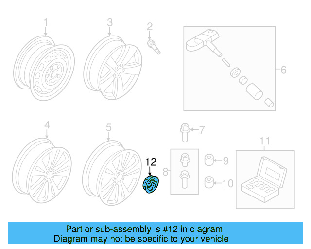 Alloy Wheel Center Cap 3B7-601-171-XRW - View 68