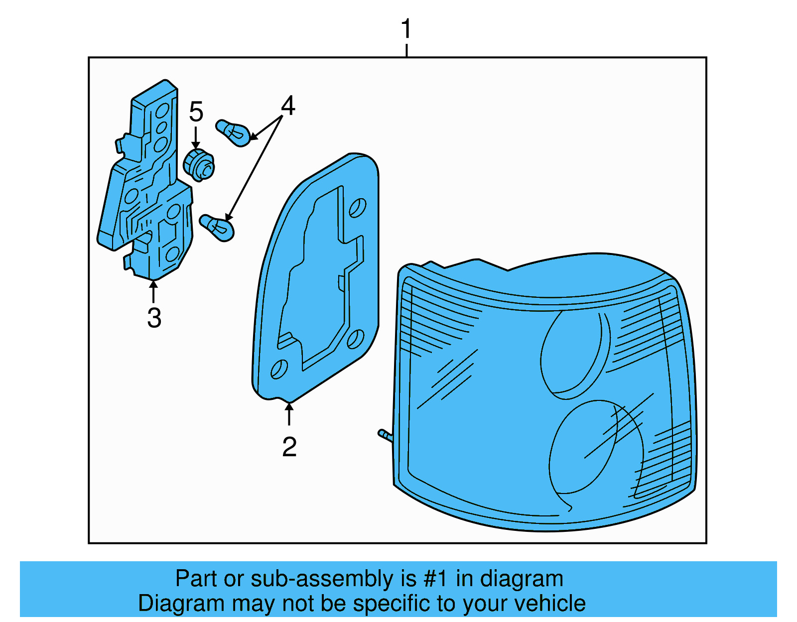 Tail Lamp Assembly 3B7-945-095-G - View 5