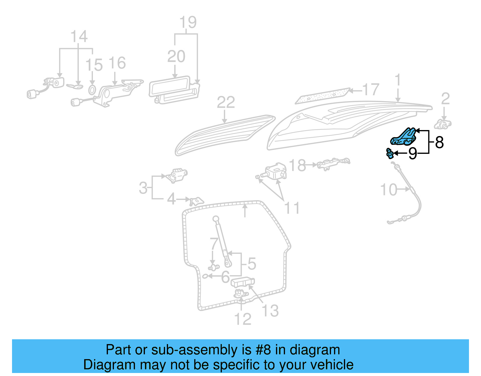 Lock 3B9-827-505-E-B41 - View 3