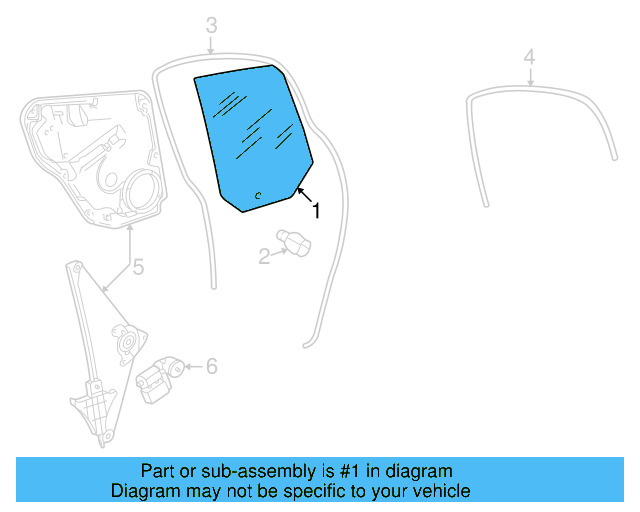 Door Glass 3B5-845-026 - View 4