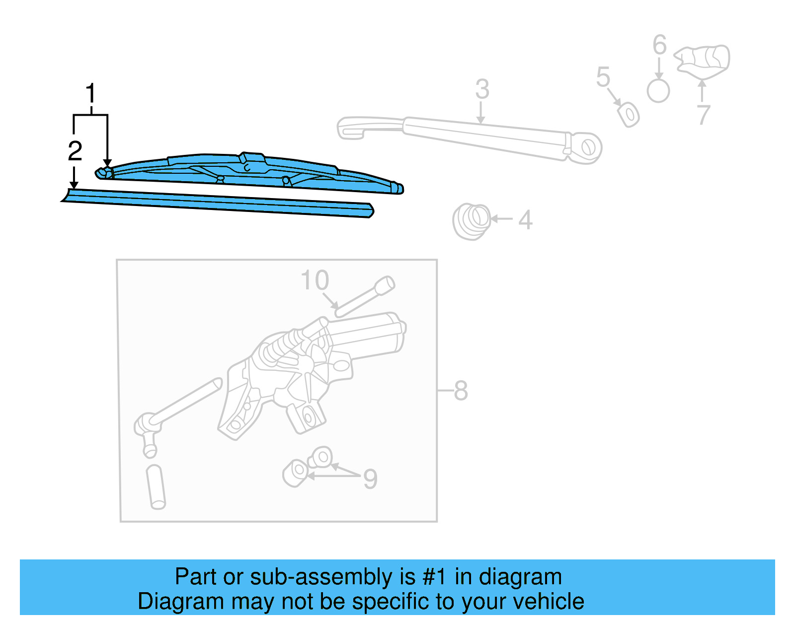 Wiper Blade 3B9-955-427 - View 4