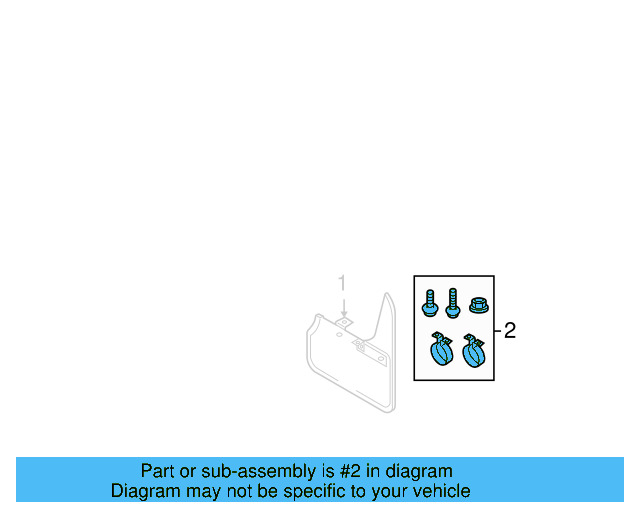 Mud Guard Hardware Kit 3C0-075-711 - View 2