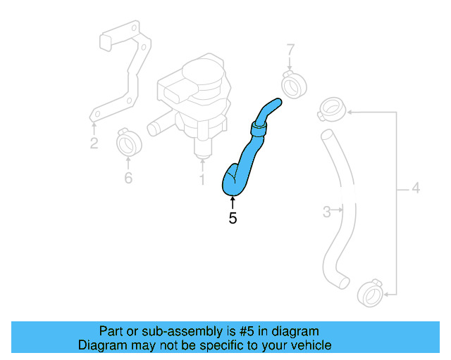 Outlet Hose 3C0-121-063-E - View 4