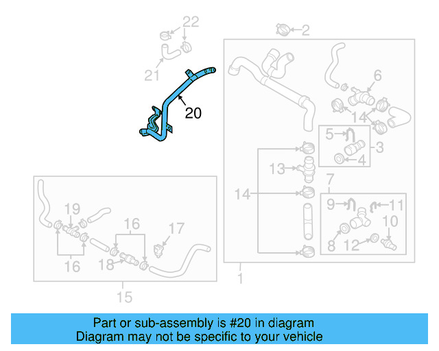 Water Pipe 3C0-121-070-AC - View 3