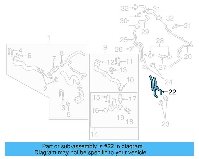 Engine Coolant Hose 3C0-122-063-M - View 22