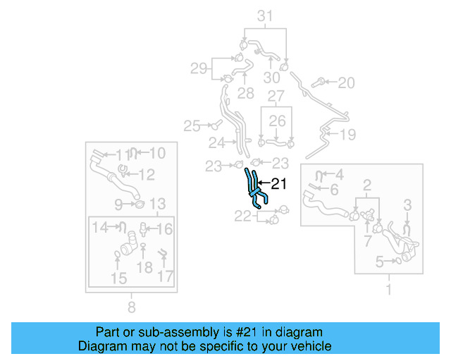 Engine Coolant Hose 3C0-122-063-M - View 23