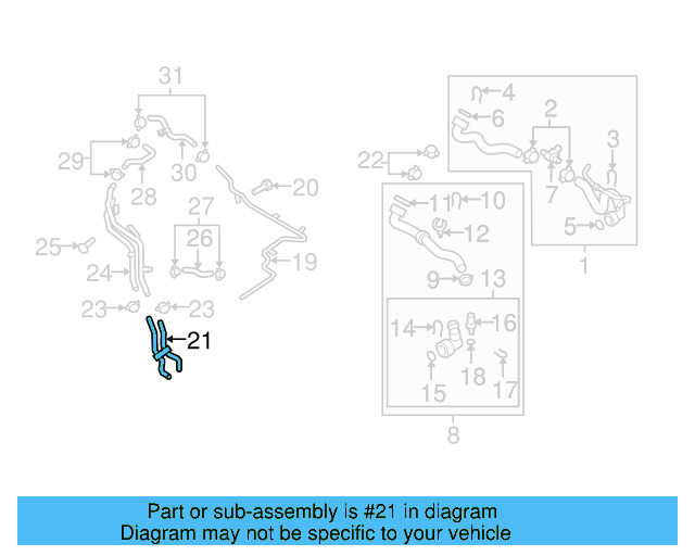 Engine Coolant Hose 3C0-122-063-M - View 39