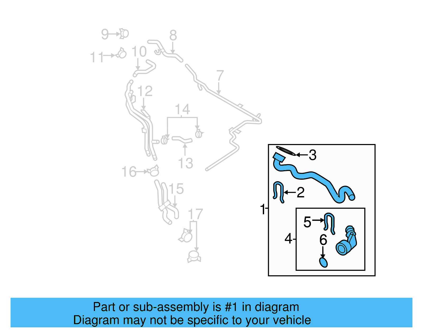 Upper Hose 3C0-122-101-GE