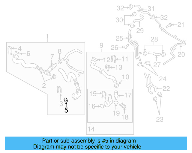 Water Hose Assembly Upper Seal N-907-653-01 - View 228