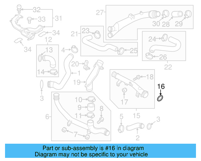 Connector Hose Seal 3C0-145-117-B