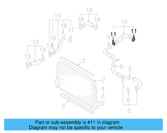 Pressure Hose Front Seal 3C0-145-117-F - View 74