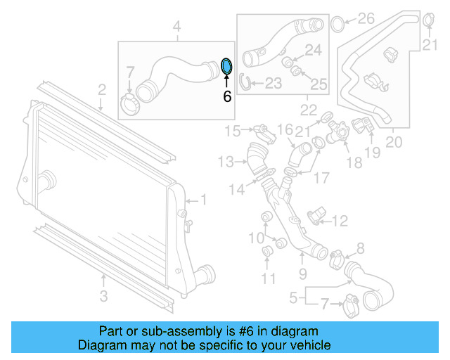 Pressure Hose Front Seal 3C0-145-117-F - View 17