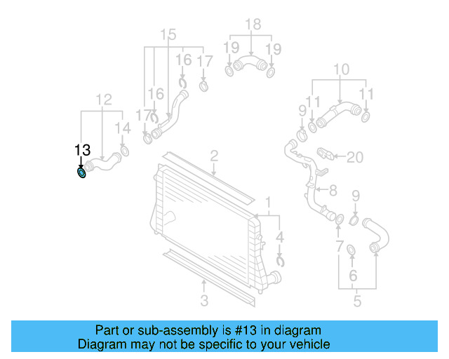 Pressure Hose Front Seal 3C0-145-117-F - View 77