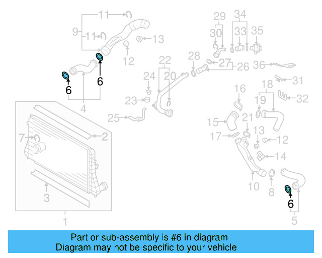 Pressure Hose Front Seal 3C0-145-117-F - View 31