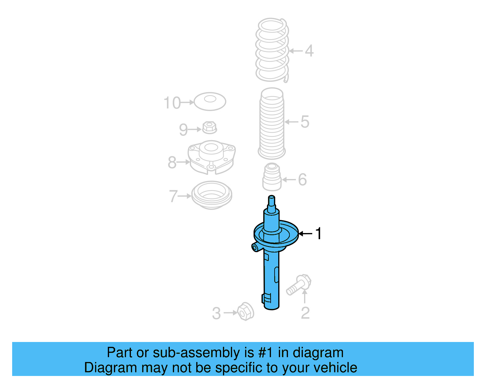 Suspension Strut 3AA-413-031-M - View 2