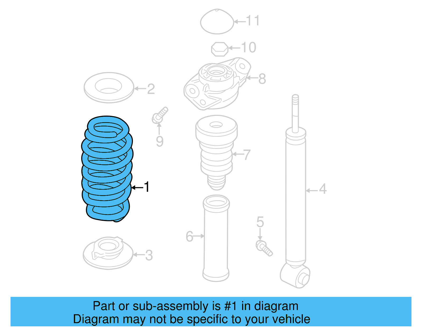Coil Spring 3C0-511-115-AD - View 7
