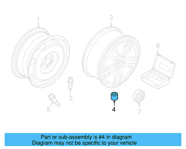 Wheel Bolt Cap 3C0-601-173-A-9B9 - View 27