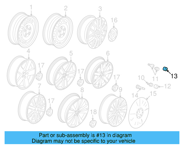Wheel Bolt Cap 3C0-601-173-A-9B9 - View 28