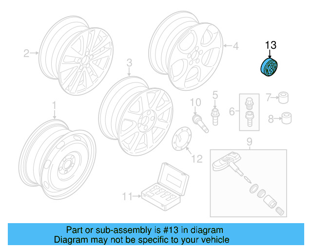 Center Cap 1K0-601-149-E-QZQ - View 12